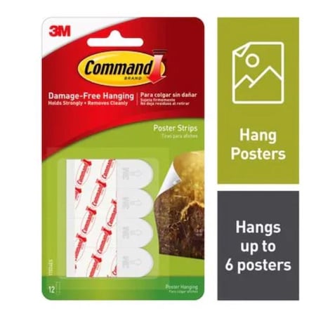 Scotch 3M Command White Poster Strips 1 lb 12 17024ES